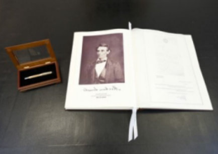 The Lincoln Honor Roll book signed by all donors to the Lincoln Honor Roll Society